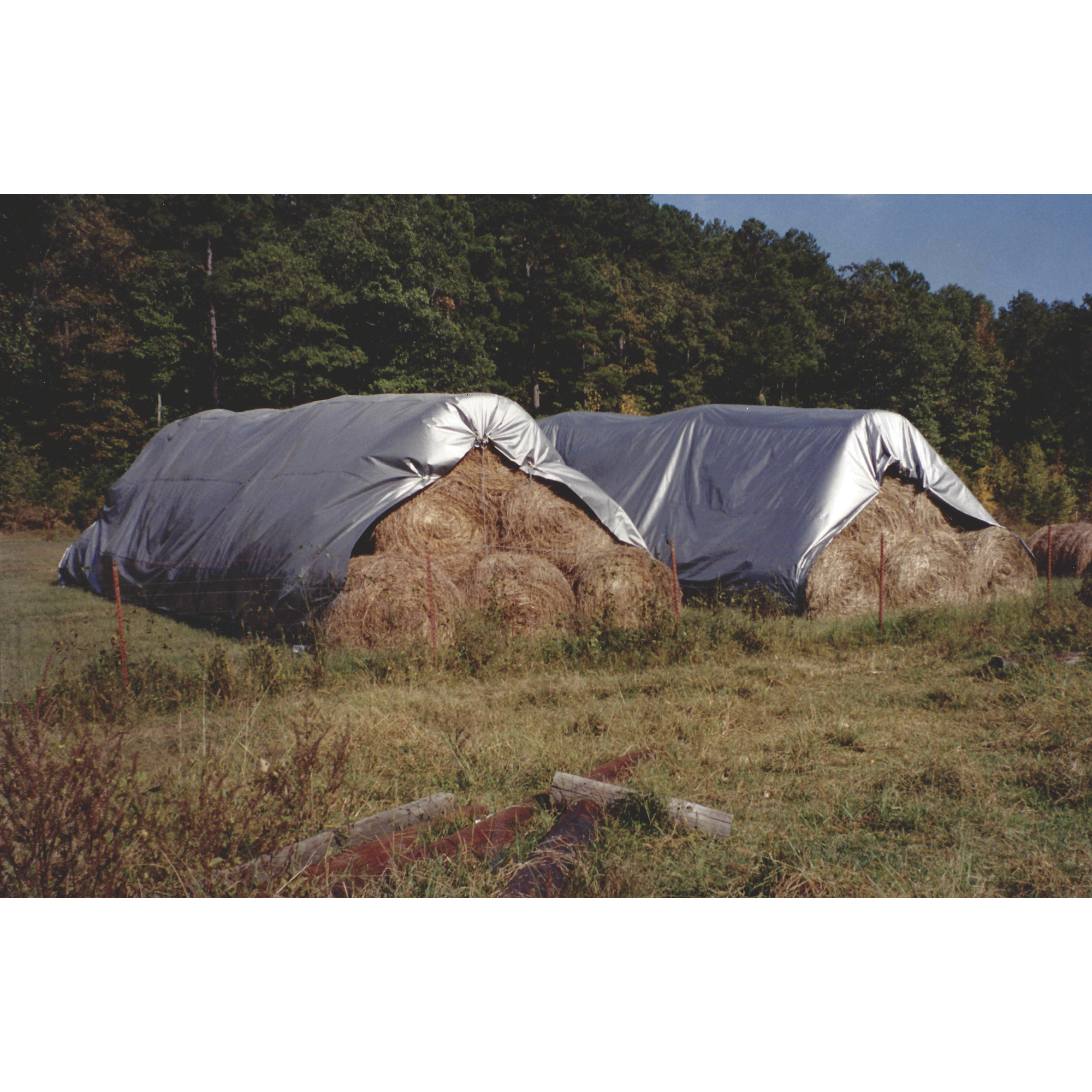 Poly-Tec II Waterproof Hay Bale Tarp, Silver Gray, 30ft. x 45ft.